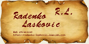 Radenko Lasković vizit kartica